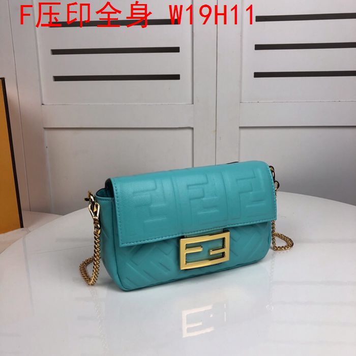 Fendi Bags full embossed F Logo Blue